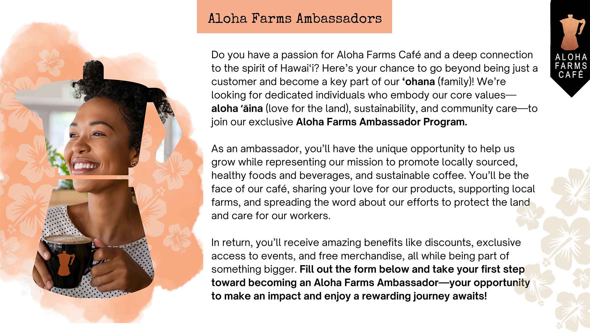 Aloha Farms Ambassador Program