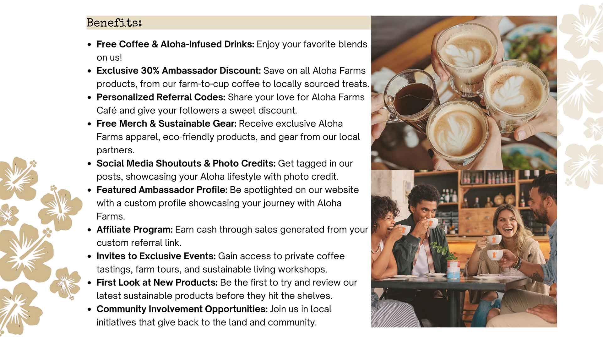 Aloha Farms Ambassador Program Info page 2