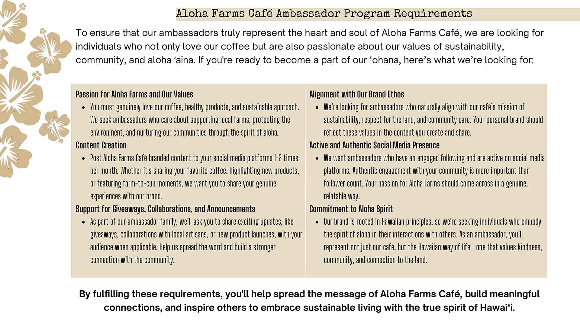 Aloha Farms Ambassador Program Page 3